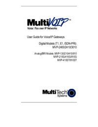 Zobrazit dokument Multitech MVP 800 Uživatelská příručka